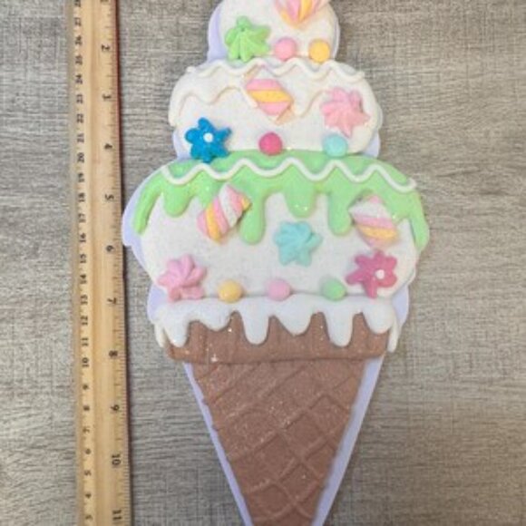 December Diamond Ice Cream Cone Ornament 12" - Picture 2 of 3
